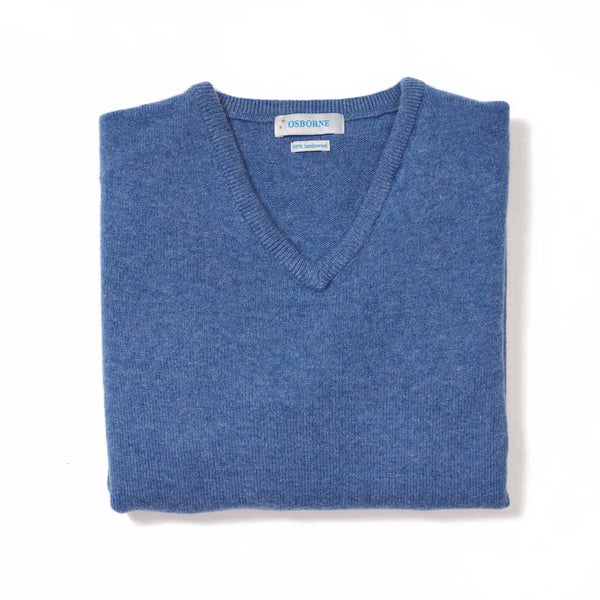 Lambswool V-neck women - Jeans