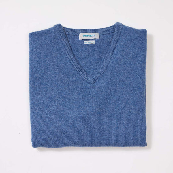 Lambswool V-neck women - Jeans