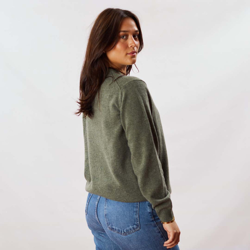 Lambswool V-neck women - Landscape