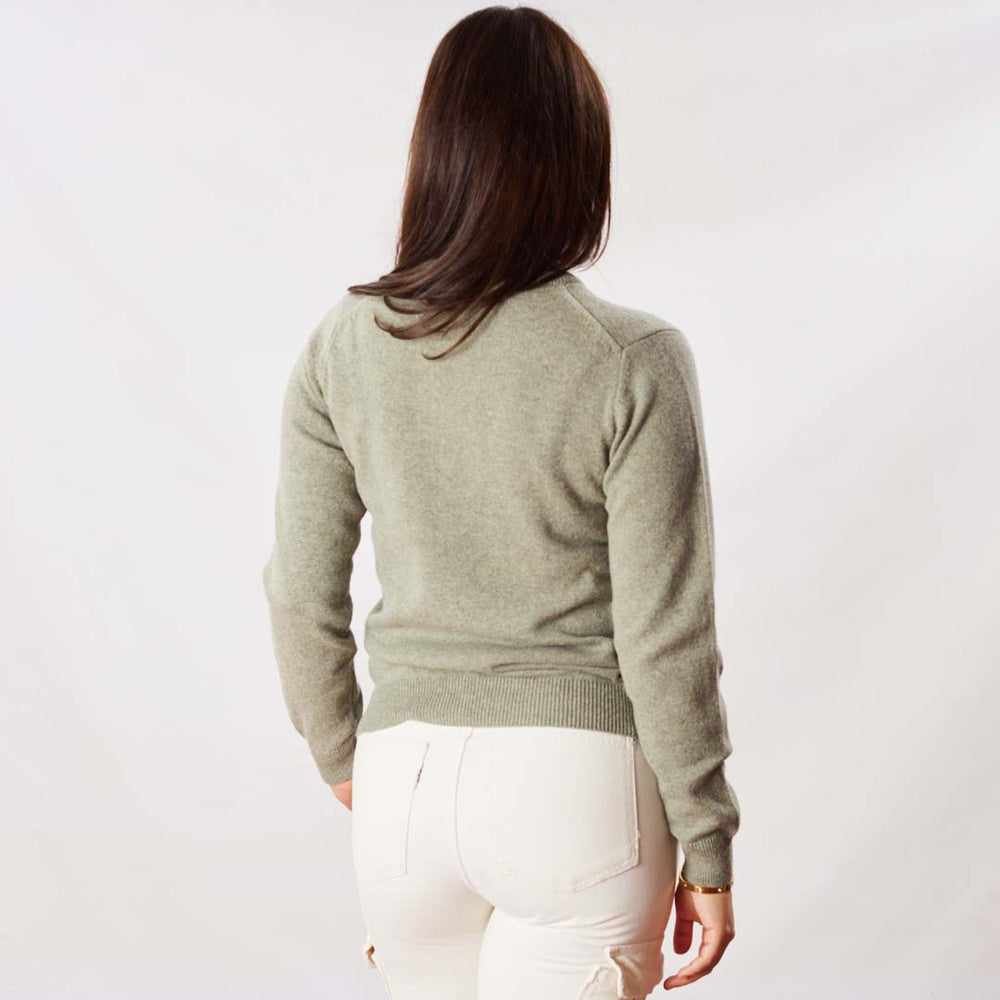 Lambswool V-neck women - Orchard