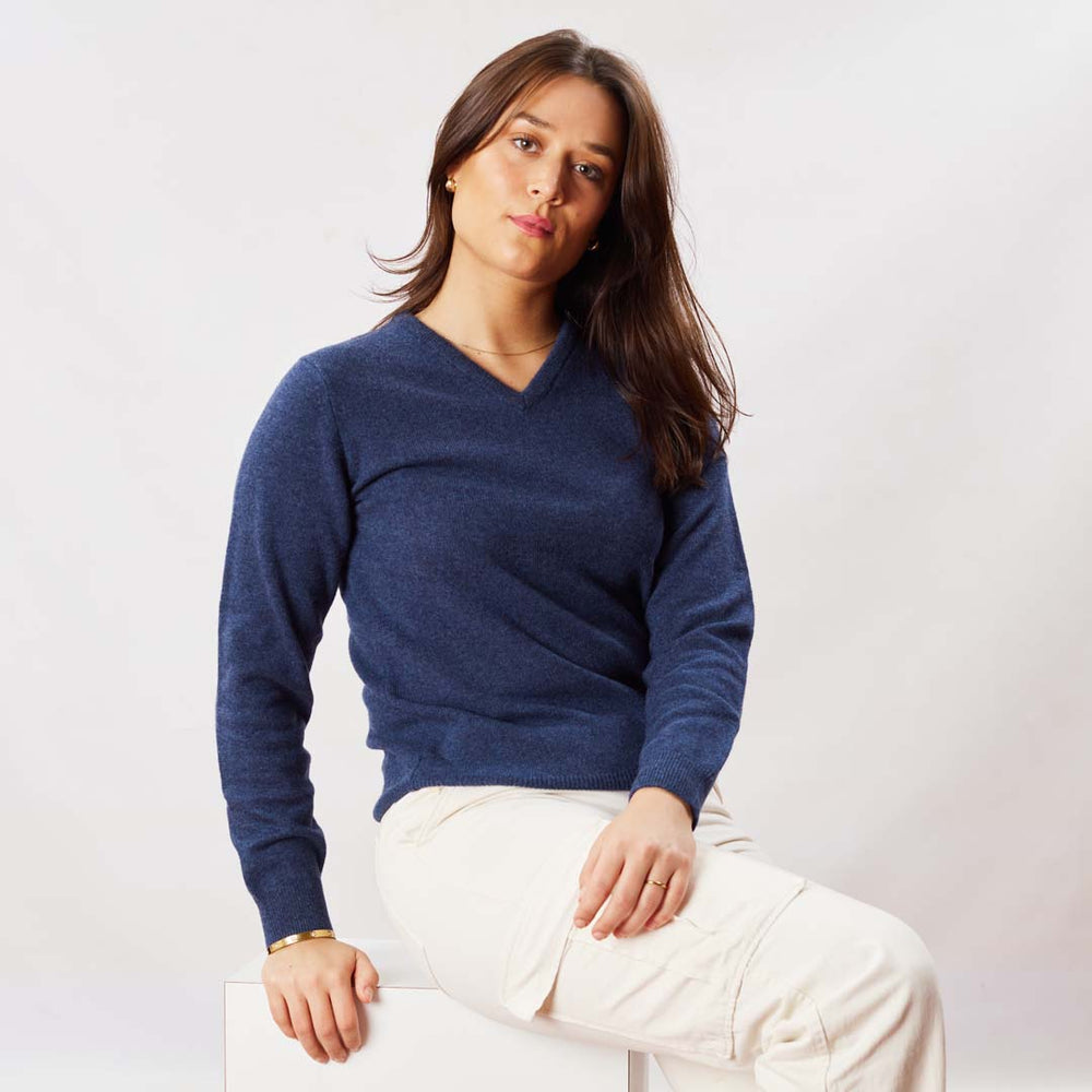 Lambswool V-neck women - Rhapsody