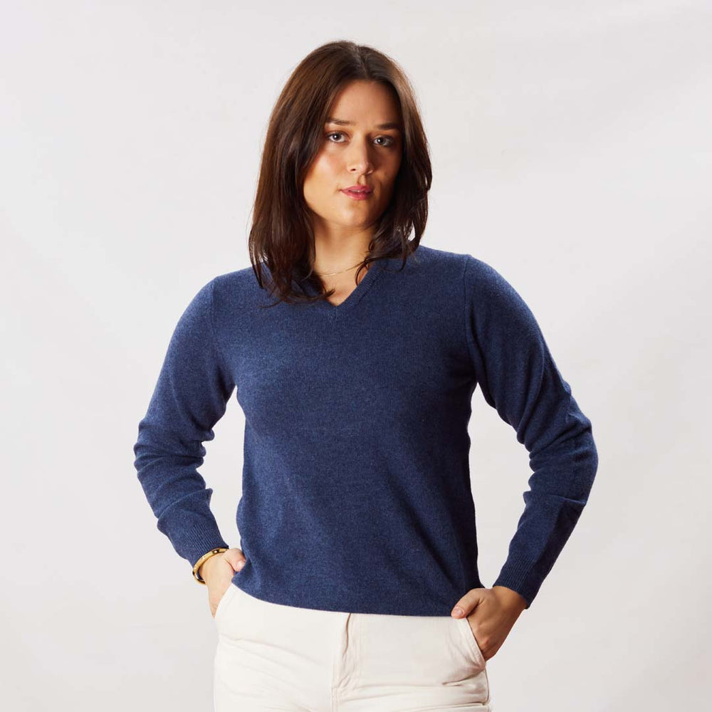 Lambswool V-neck women - Rhapsody