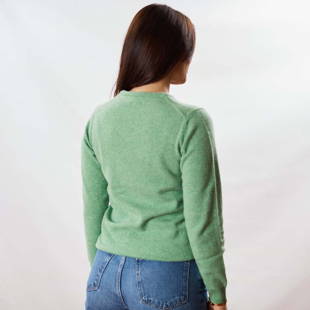 Lambswool V-neck women - Springtime