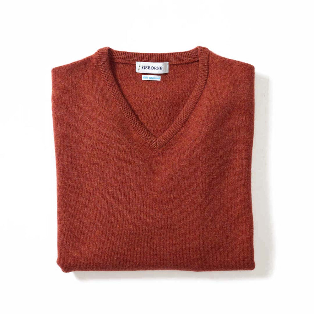 Lambswool V-neck women - Tiger