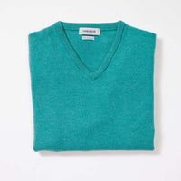 Lana d'agnello collo a V donne - Turquoise