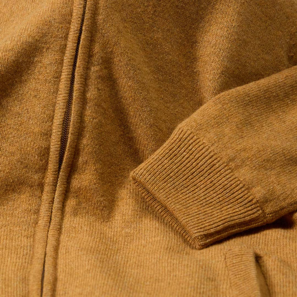 Lambswool windstopper zipped cardigan women - Gazelle - Black lining
