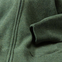 Lambswool windstopper zipped cardigan women - Landscape - Black lining
