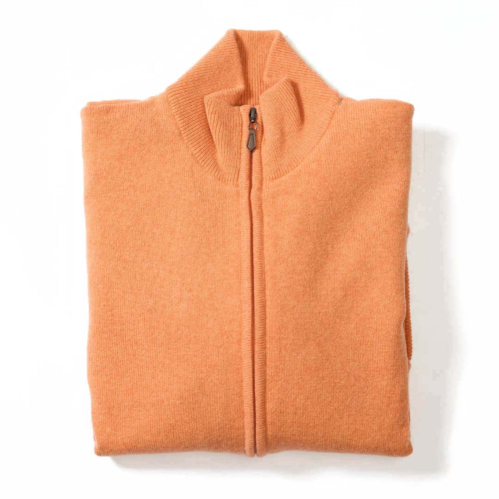 Lambswool windstopper zipped cardigan women - Mango - Black lining