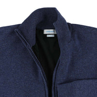 Lambswool windstopper zipped cardigan women - Rhapsody - Black lining