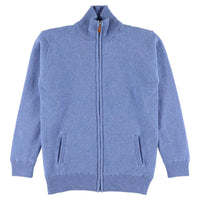 Lammwolle windstopper Strickjacke mit Reißverschluss damen - Waterfall -  Auskleidung