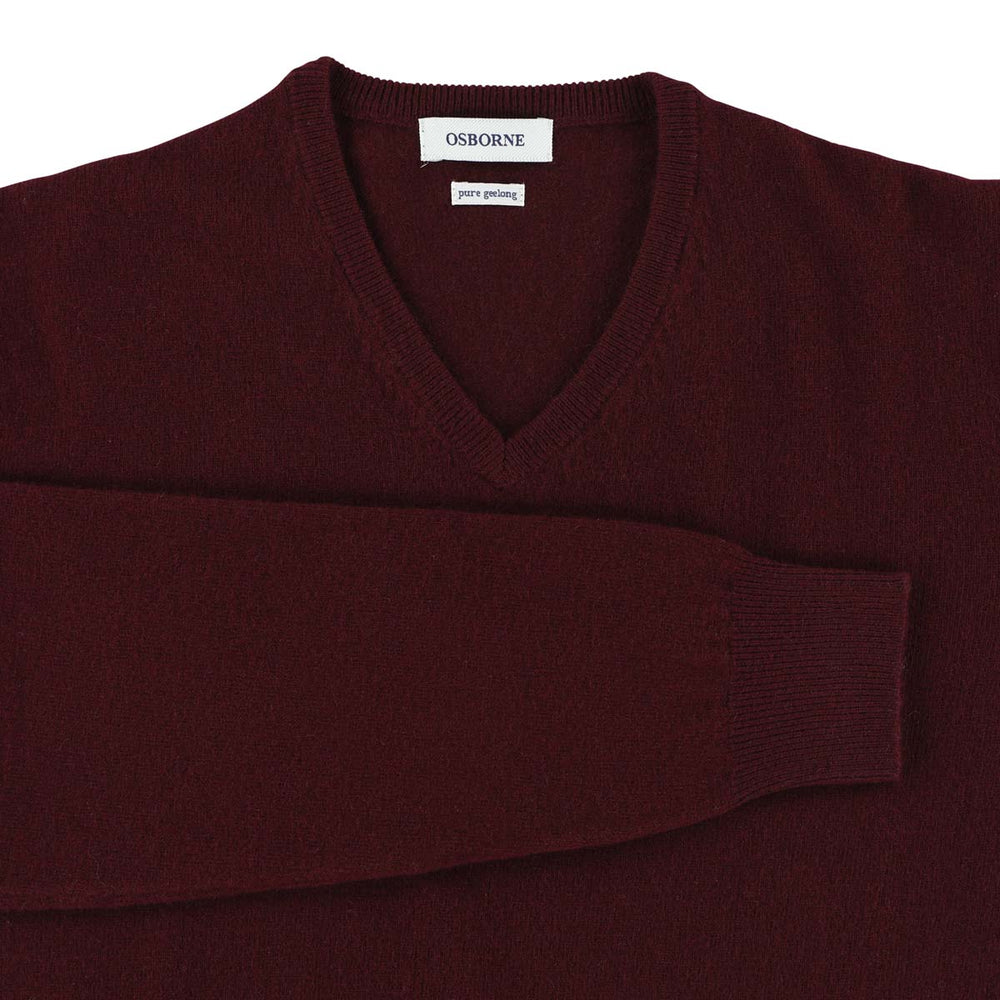 Geelong V-neck - Damson