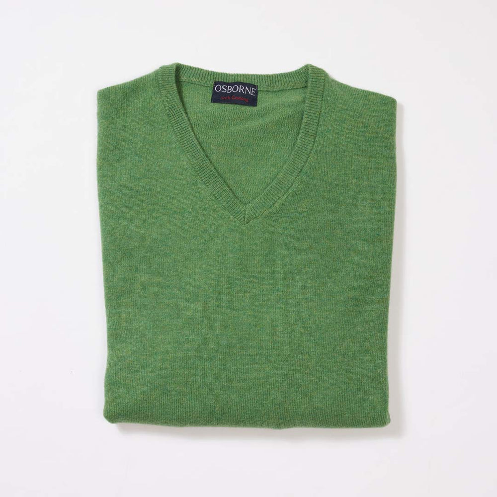 Geelong V-neck - Watercress