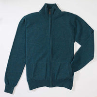 Lammwolle Strickjacke mit Reißverschluss - Hunter