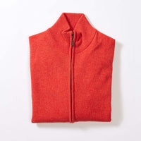 Lammwolle Strickjacke mit Reißverschluss - Inferno