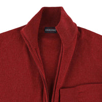 Lambswool zipped cardigan - Poppy Melange