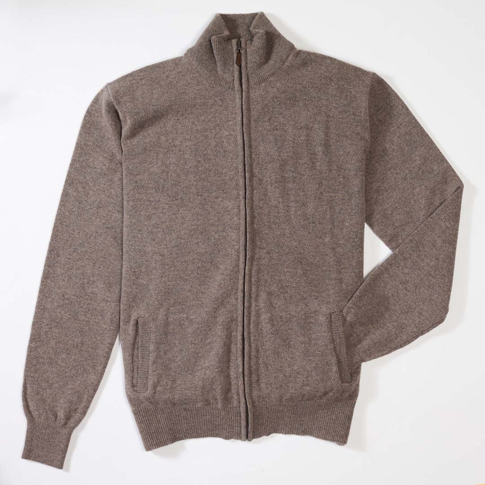 Lammwolle Strickjacke mit Reißverschluss - Vole