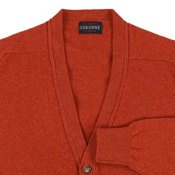 Lambswool butonned cardigan - Ember