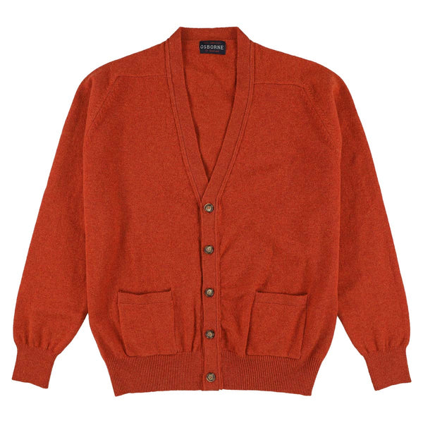 Lambswool butonned cardigan - Ember