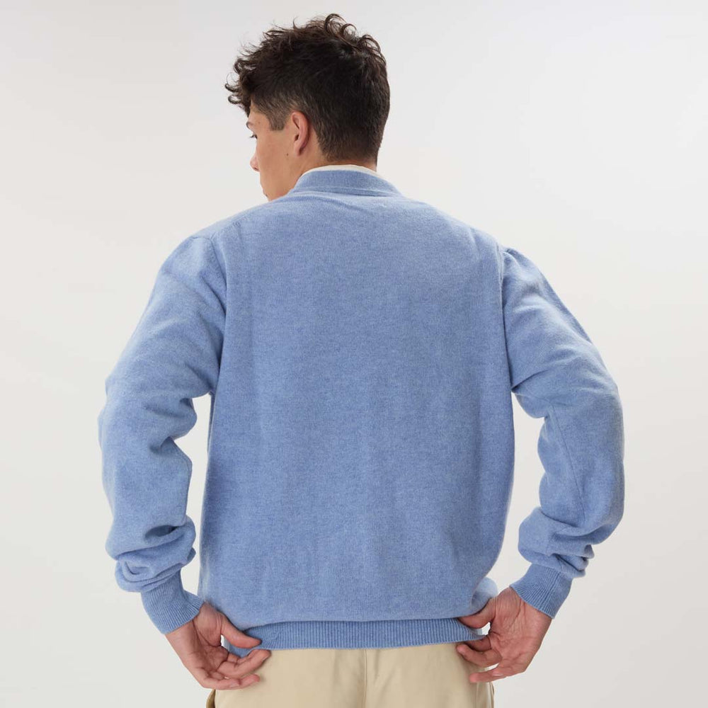 Lambswool butonned cardigan - Glacier