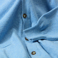 Lambswool butonned cardigan - Glacier