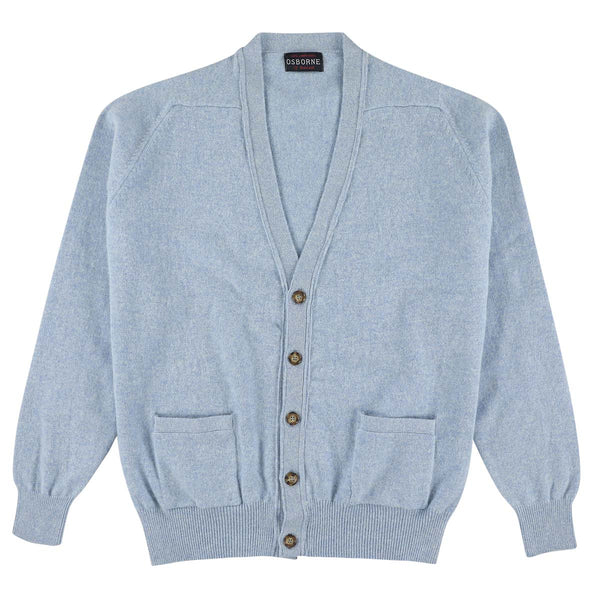 Lambswool butonned cardigan - Glacier