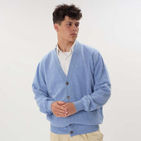 Lambswool butonned cardigan - Glacier