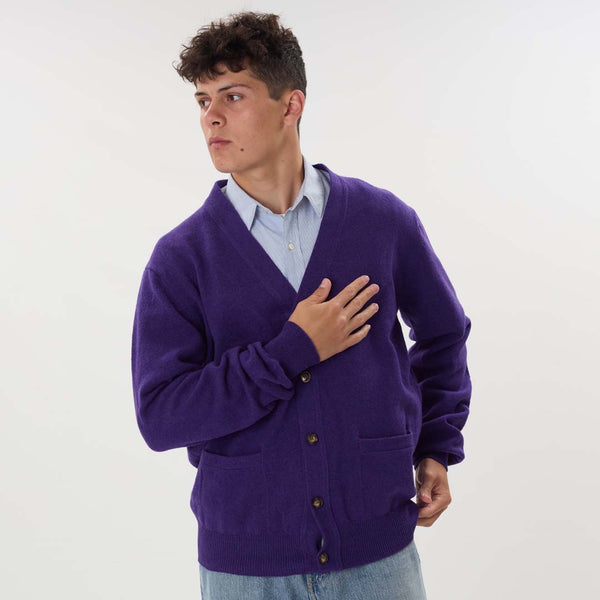 Lana d'agnello Cardigan abbottonato - Jacaranda