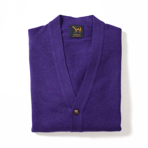Lana d'agnello Cardigan abbottonato - Jacaranda