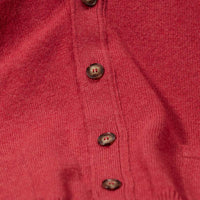 Lambswool butonned cardigan - Rouge 45