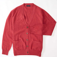 Lambswool butonned cardigan - Rouge 45