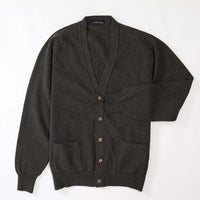 Lambswool butonned cardigan - Seaweed