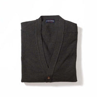 Lambswool butonned cardigan - Seaweed