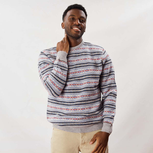 Lambswool Fair Isle crew neck - Col1