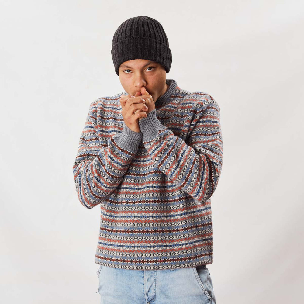 Lambswool Fair Isle crew neck - Col4