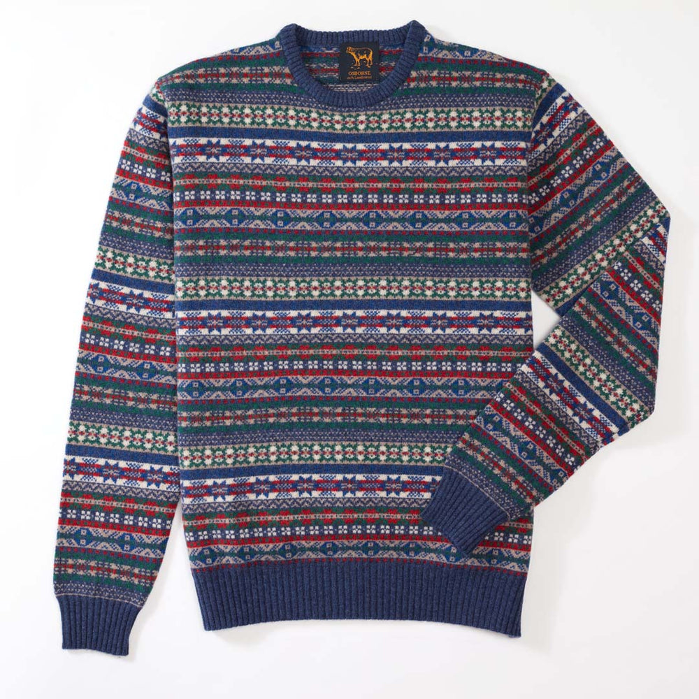 Lambswool Fair Isle crew neck - Col 5