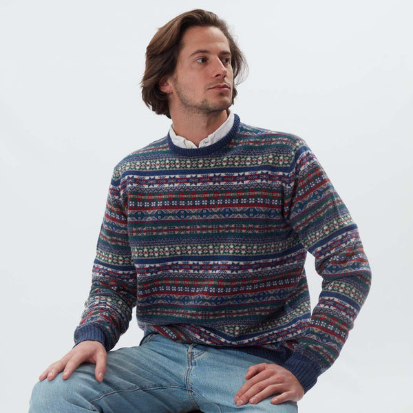 Lambswool Fair Isle crew neck - Col 5