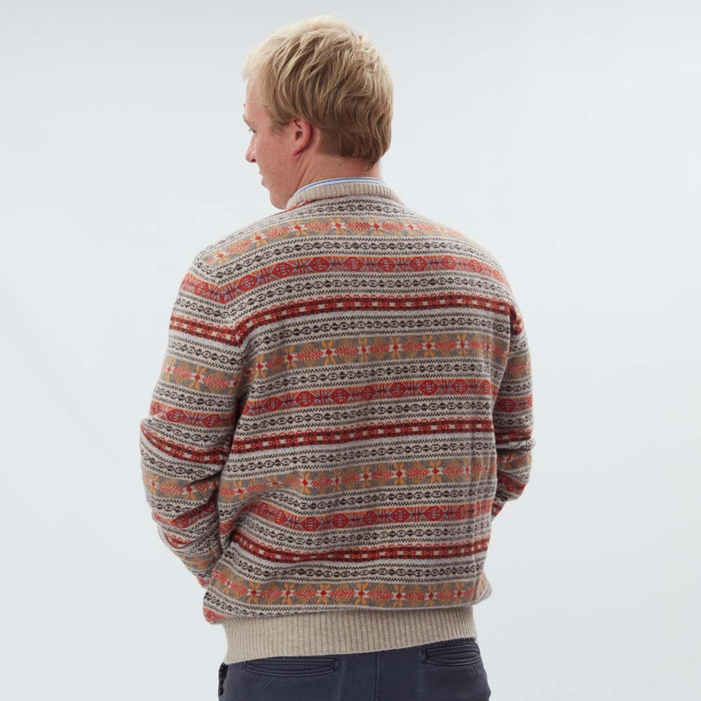 Lambswool Fair Isle crew neck - Col 6