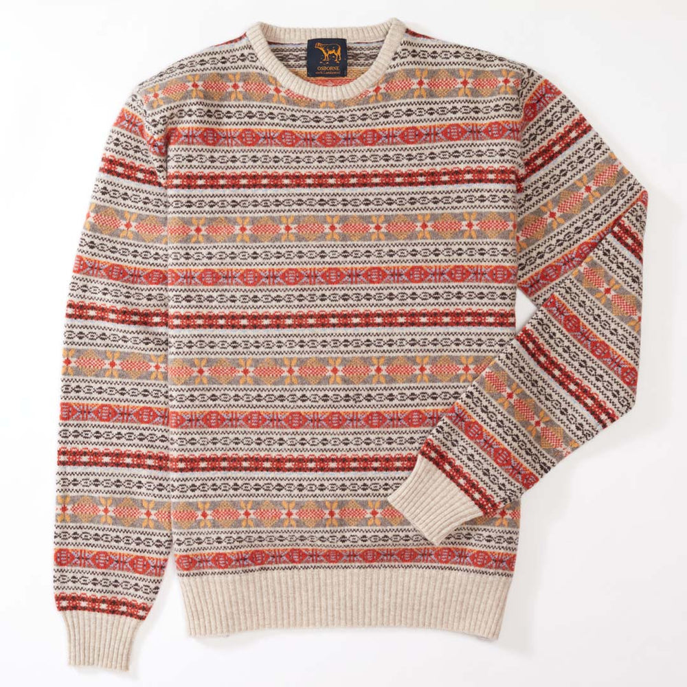 Lambswool Fair Isle crew neck - Col 6