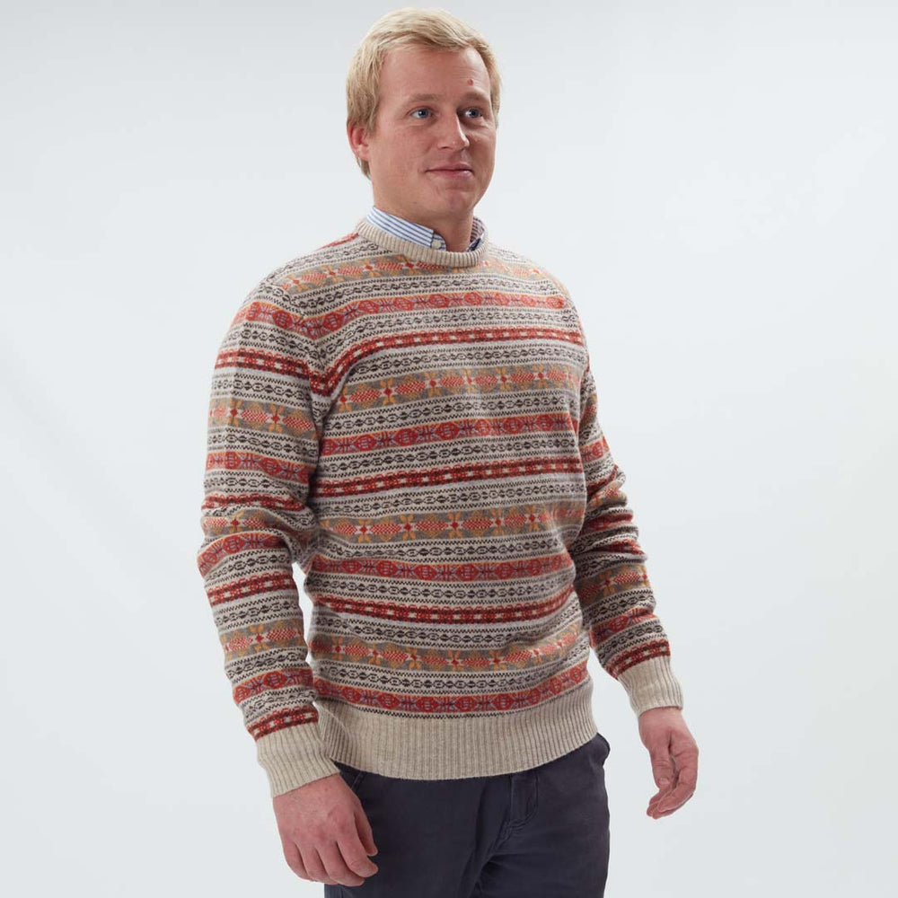 Lambswool Fair Isle crew neck - Col 6