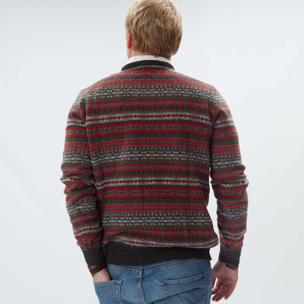 Lambswool Fair Isle crew neck - Col 7