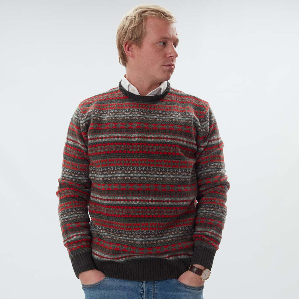 Lambswool Fair Isle crew neck - Col 7