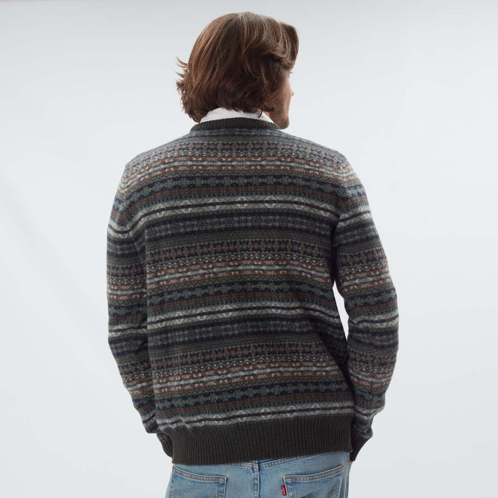 Lambswool Fair Isle crew neck - Col 8