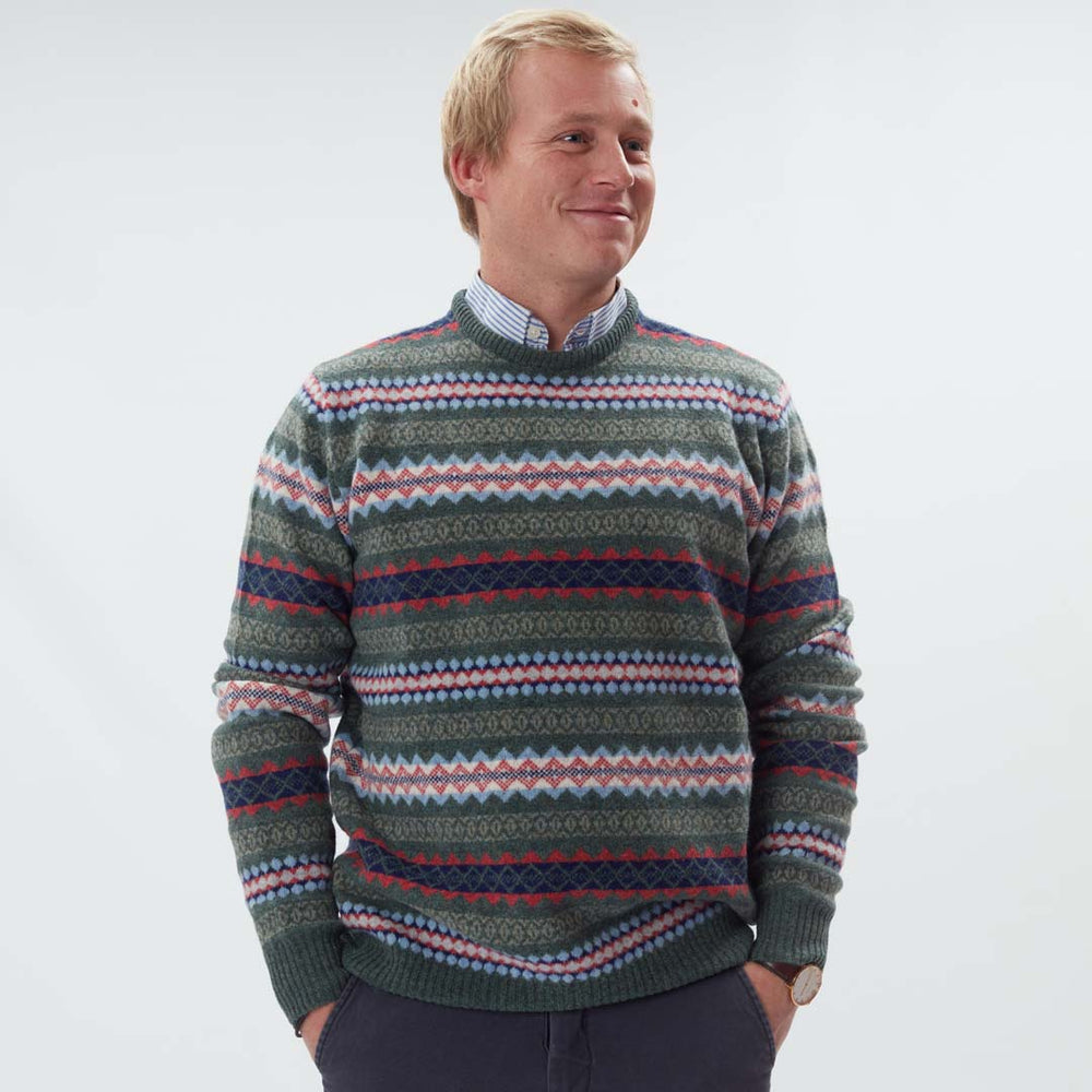 Lambswool Fair Isle crew neck - Col 9