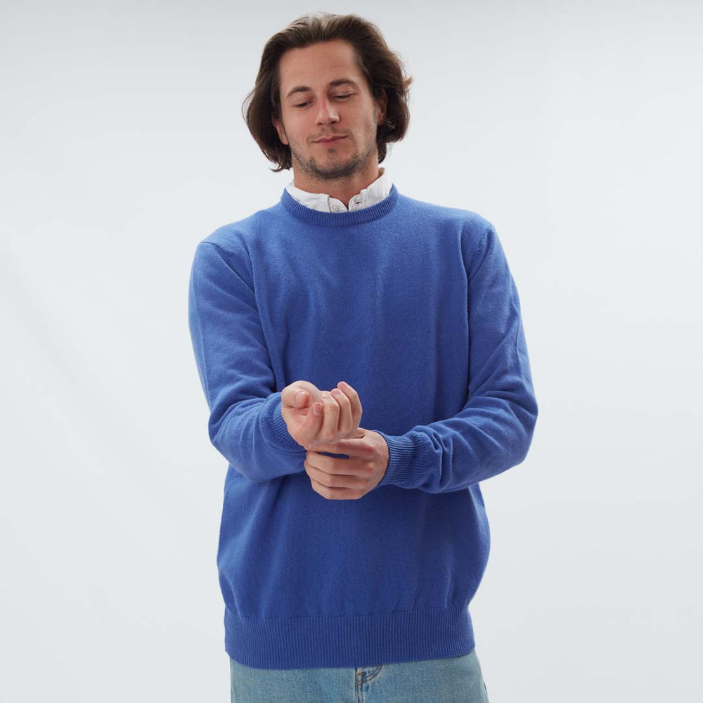 Lambswool crew neck - Agapanthus 433