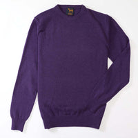 Lana d'agnello girocollo - Aubergine