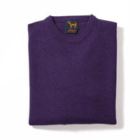 Lana d'agnello girocollo - Aubergine