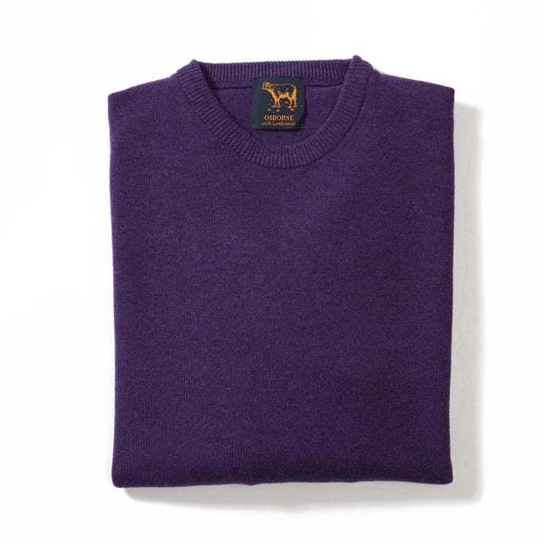 Lana d'agnello girocollo - Aubergine