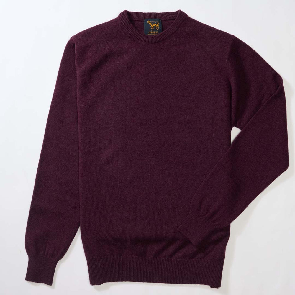 Lambswool crew neck - Blackgrape 186