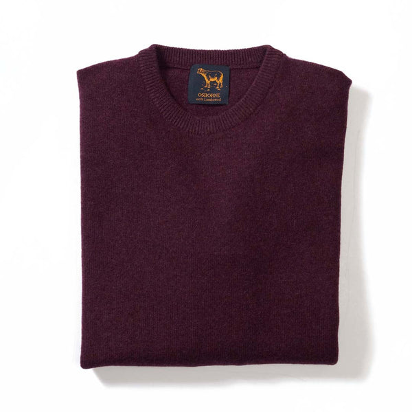 Lambswool crew neck - Blackgrape 186