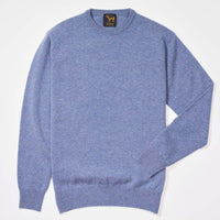 Lambswool crew neck - Blue Lovat